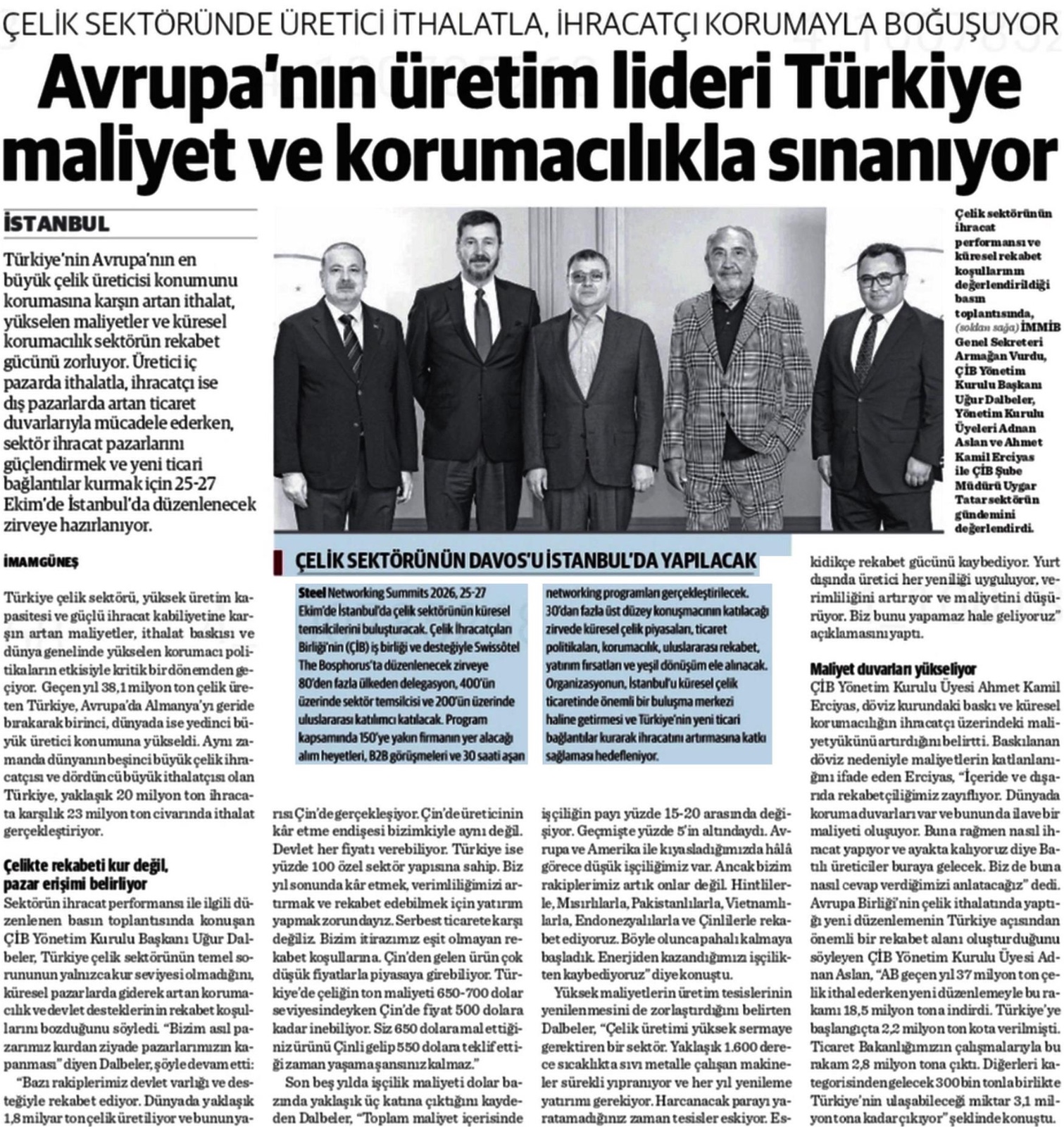 Avrupa'nın Üretim Lideri Türkiye Maliyet ve Korumacılıkla Sınanıyor